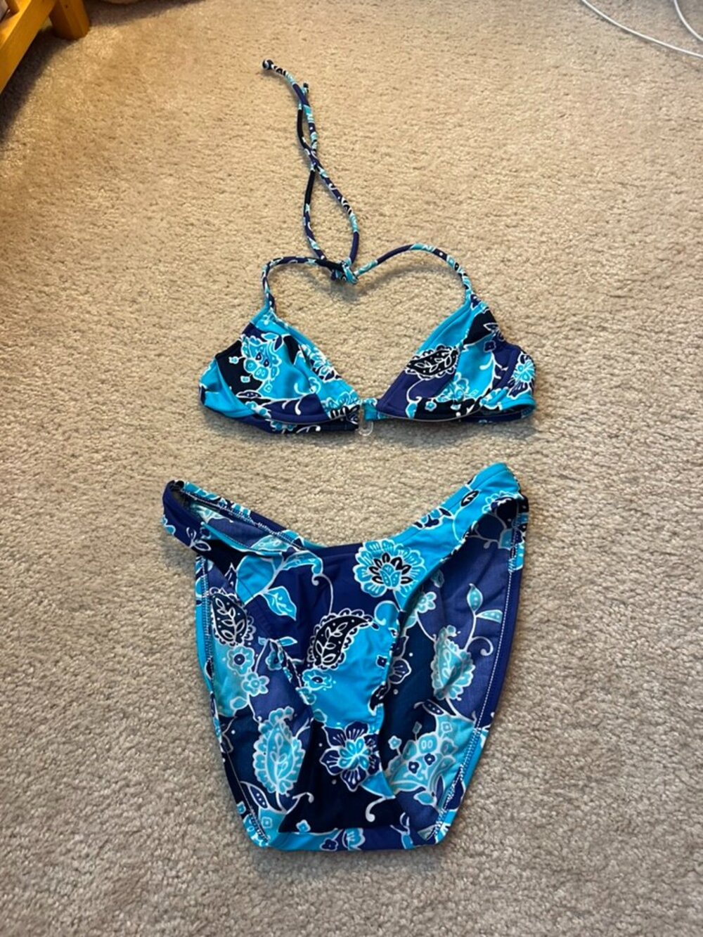 Victoria's Secret Blue Paisley Bikini